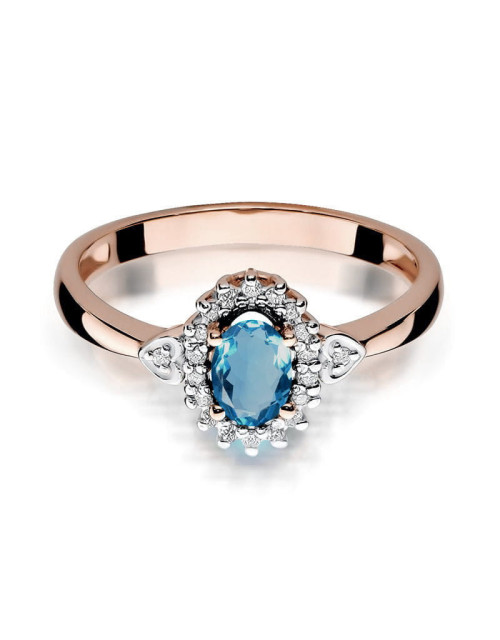 Pierścionek W0312-TOPAZ LONDON BLUE
