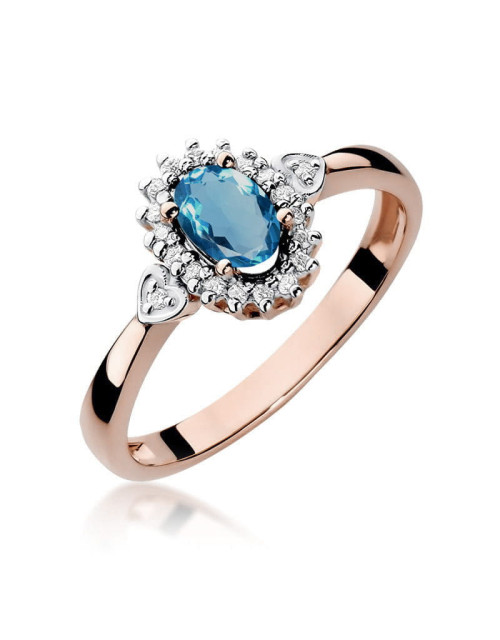 Pierścionek W0312-TOPAZ LONDON BLUE