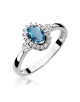 Pierścionek W0312-TOPAZ LONDON BLUE