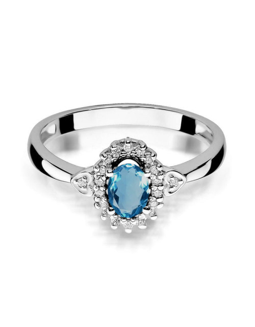 Pierścionek W0312-TOPAZ LONDON BLUE
