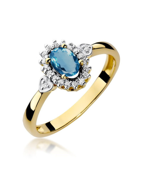 Pierścionek W0312-TOPAZ LONDON BLUE