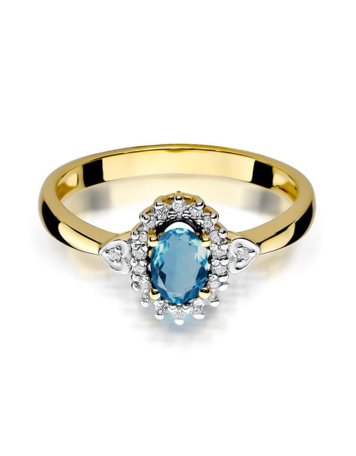 Pierścionek W0312-TOPAZ LONDON BLUE