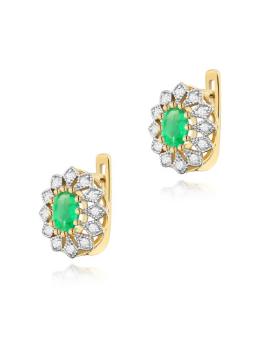 KOLCZYKI K0354 SZMARAGD 0,8CT