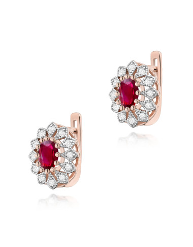 KOLCZYKI K0354R RUBIN 1,2CT