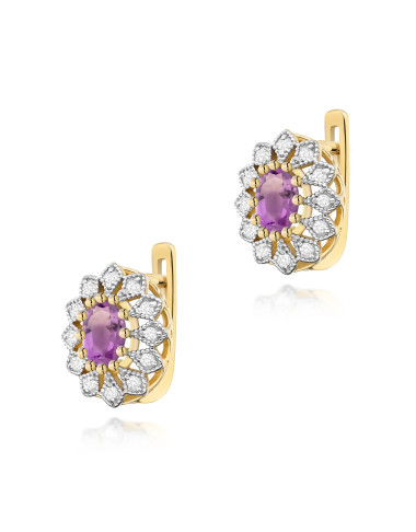 KOLCZYKI K0354 AMETYST 0,8CT