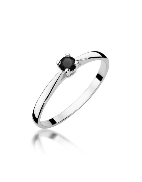 Pierscionek W0335-Czarny brylant 0,20ct