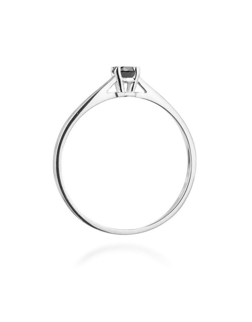 Pierscionek W0335-Czarny brylant 0,20ct