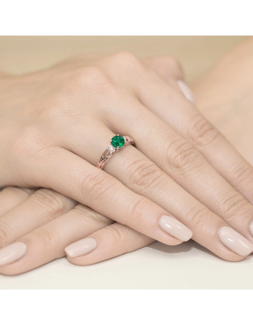 Pierscionek W014- SZMARAGD