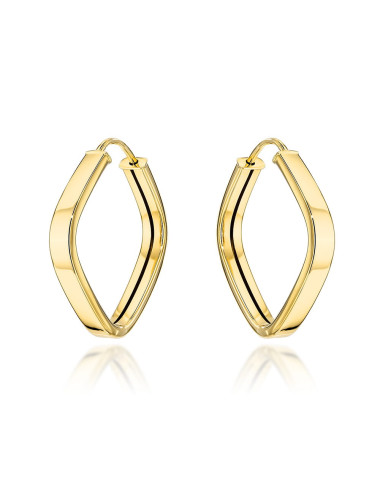 Kolczyki złote zaokrąglone romby (Gramatura: 1.23)