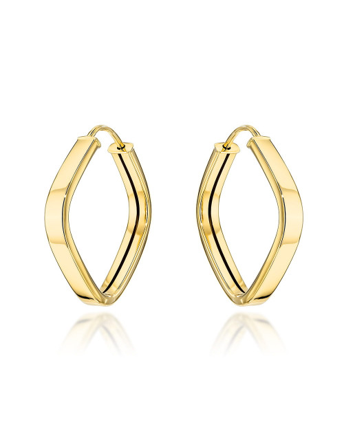 Kolczyki złote zaokrąglone romby (Gramatura: 1.23)