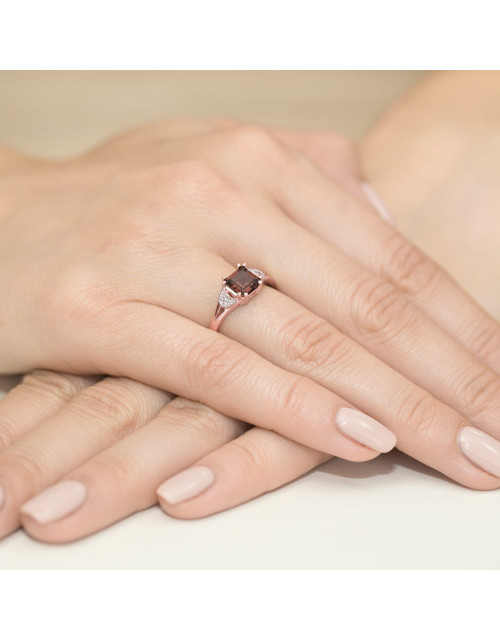 Pierscionek W0040B-GRANAT