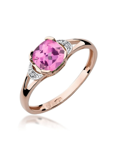 Pierscionek W0040-TOPAZ ROZOWY