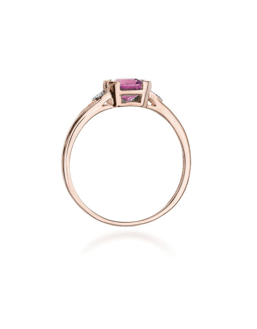 Pierscionek W0040-TOPAZ ROZOWY