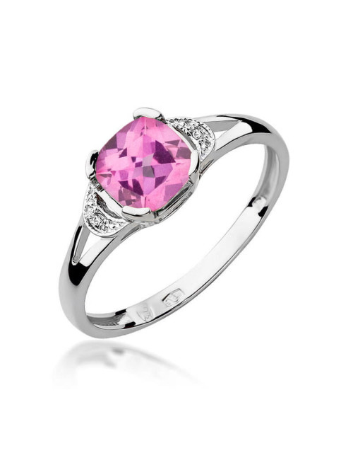 Pierscionek W0040-TOPAZ ROZOWY