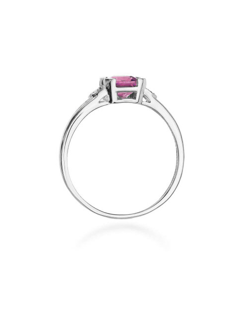 Pierscionek W0040-TOPAZ ROZOWY