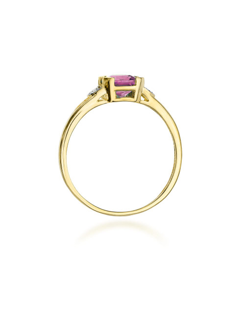 Pierscionek W0040-TOPAZ ROZOWY