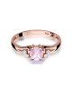 Pierscionek W0044- RÓŻOWY TOPAZ