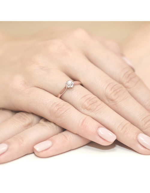 Pierscionek W062-0,15ct