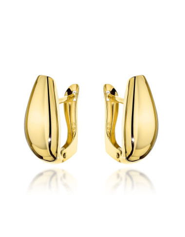 Kolczyki złote podłużne łezki na angielskim zapięciu (Gramatura: 3.14)