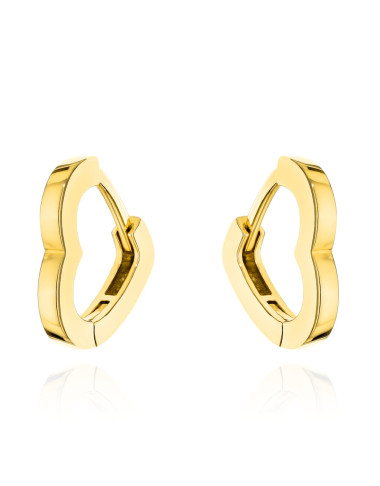 Kolczyki złote kontur serca duże (Gramatura: 2.01)