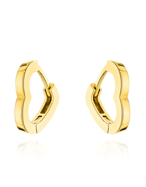 Kolczyki złote kontur serca duże (Gramatura: 2.01)