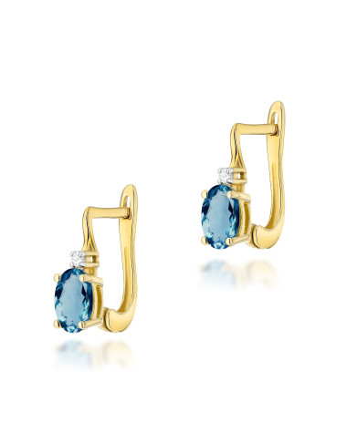 KOLCZYKI K0011 TOPAZ LONDON BLUE