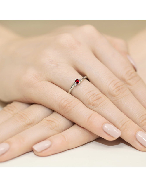 Pierścionek W0346- Rubin 0,15 ct