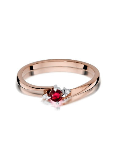 Pierścionek W0346 rubin 0,15 ct