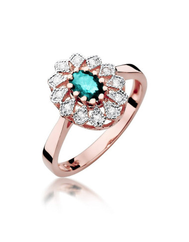 Pierścionek W354-SZMARAGD