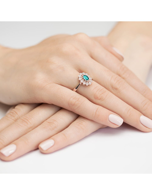 Pierścionek W354-SZMARAGD