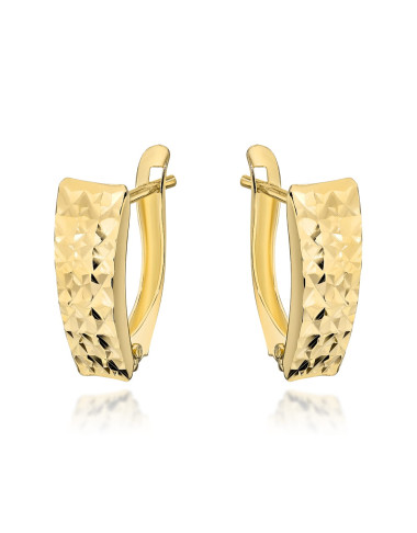 Kolczyki złote ozdobione diamentowaniem (Gramatura: 1.32)