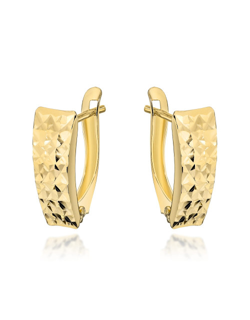 Kolczyki złote ozdobione diamentowaniem (Gramatura: 1.32)