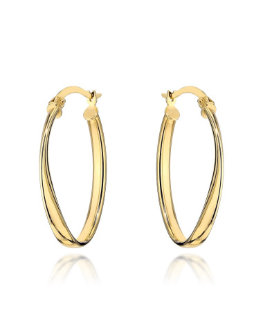 Kolczyki złote owale delikatnie skręcone (Gramatura: 1.74)