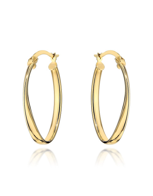 Kolczyki złote owale delikatnie skręcone (Gramatura: 1.74)