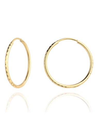 Kolczyki koła diamentowane 3,3 cm (Gramatura: 1.45)