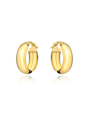 Kolczyki szerokie złote koła małe na angielskim zapięciu (Gramatura: 1.50)