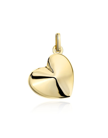 Zawieszka złota dwustronne serce 3D (Gramatura: 0.72)