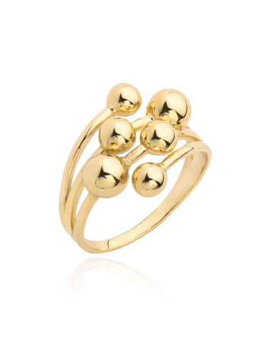 Pierścionek złote kulki (Rozmiar pr. 585: 18 Gramatura: 3.74)