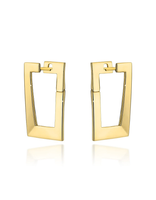 Kolczyki złote eleganckie prostokąty (Gramatura: 4.60)