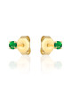 Kolczyki złote centralna zielona cyrkonia (Gramatura: 0.58)