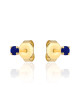 Kolczyki złote centralna niebieska cyrkonia (Gramatura: 0.56)