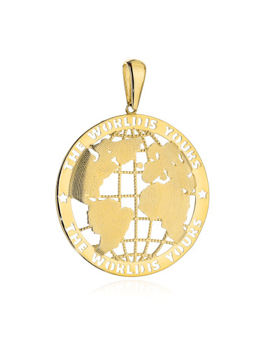 Zawieszka złota kula ziemska duża (Gramatura: 3.26)