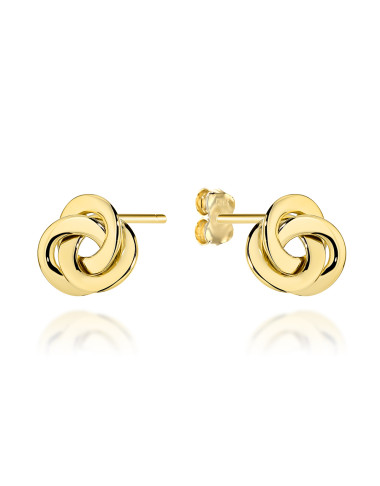 Kolczyki złote zaplatane na sztyfcie (Gramatura: 1.43)