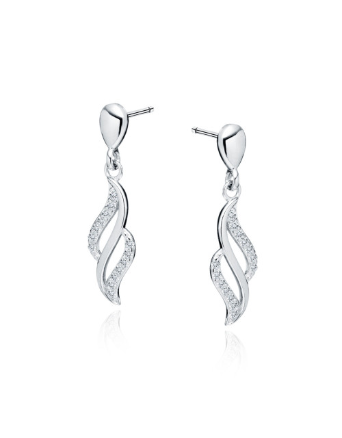 Srebrne kolczyki pr. 925 z białymi cyrkoniami