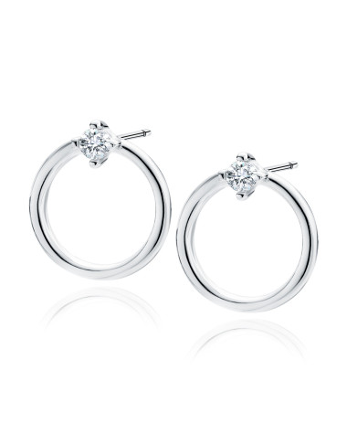 Srebrne kolczyki pr.925 z białą cyrkonią