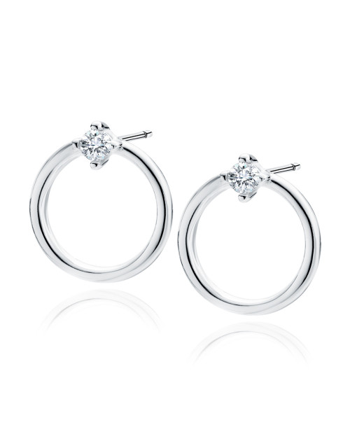 Srebrne kolczyki pr.925 z białą cyrkonią