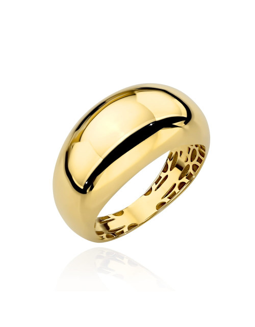 Pierścionek złoty wypukły elegancki (Rozmiar pr. 585: 10 Gramatura: 2.37)