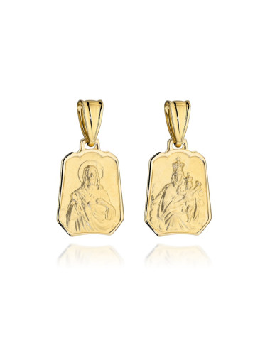 Medalik złoty szkaplerz satynowy (Gramatura: 1.61)