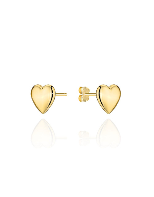 Kolczyki złote gładkie serca (Gramatura: 0.95)