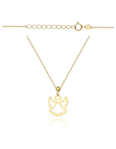 Naszyjnik złoty aniołek super lekki (Gramatura: 0.81)